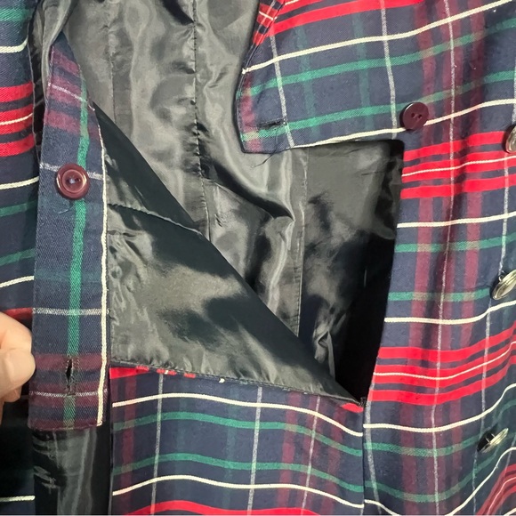 VTG Ashlee California Size 4 Blazer Romper Holiday Plaid Wrap Retro Christmas - Picture 6 of 10